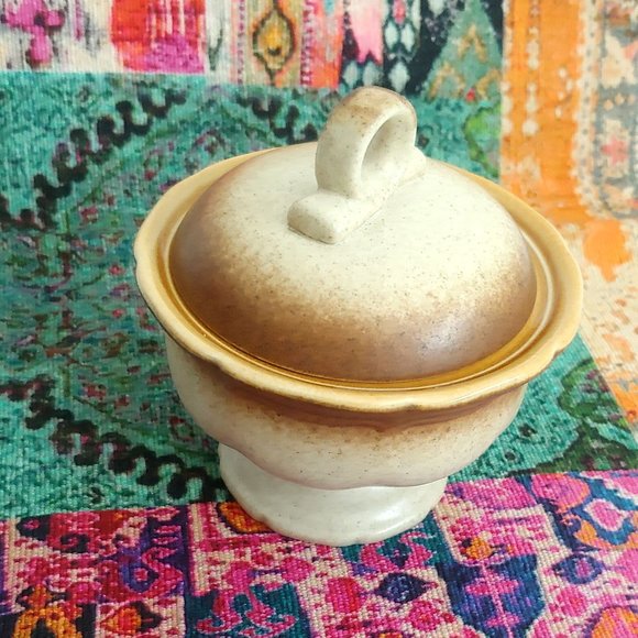 Vintage Mikasa Whole Wheat Sugar Bowl boho home decor cottagecore - Picture 3 of 5
